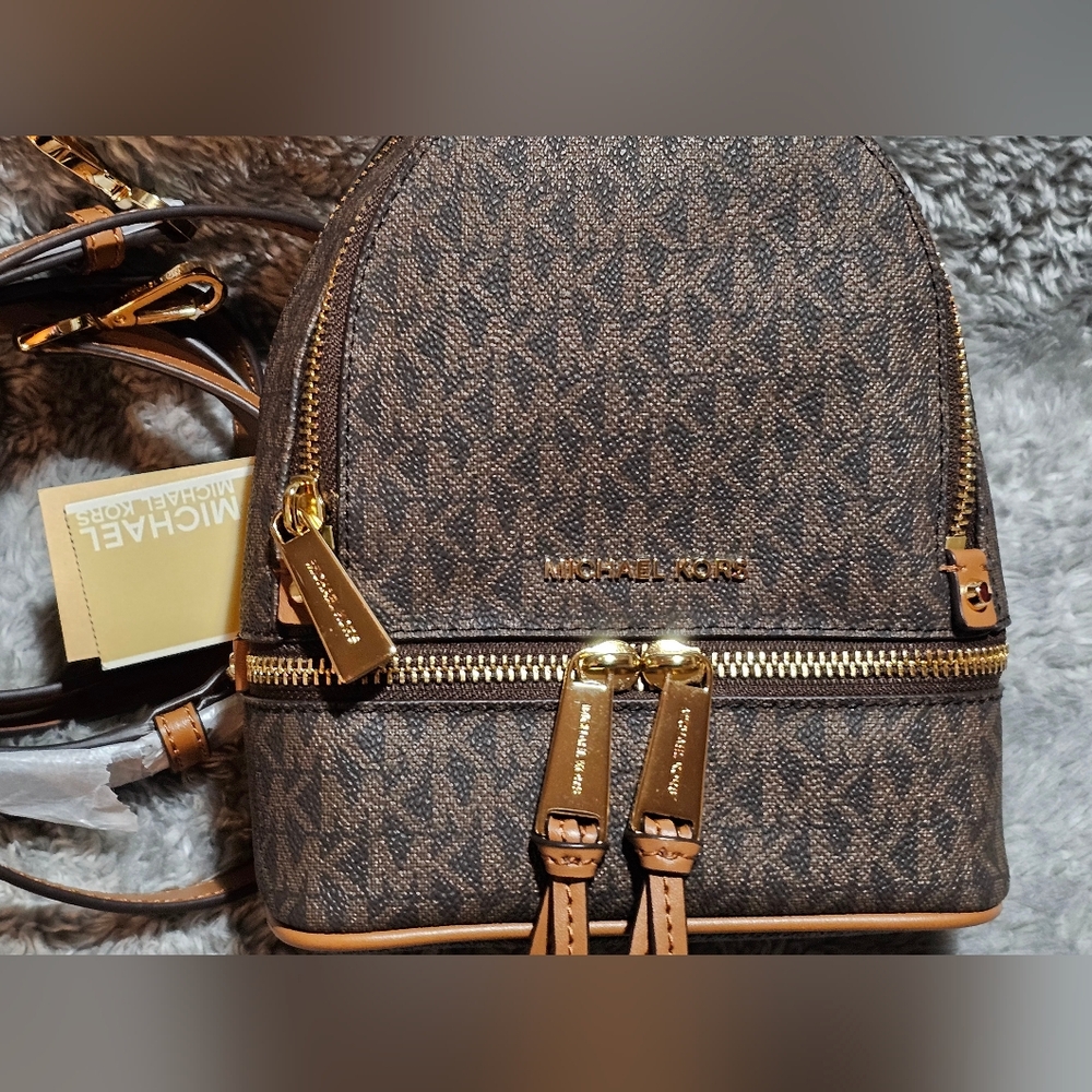 SOLD ~ Michael Kors Mini Rhea Backpack - Picture 7 of 8